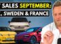 Electric Car Sales Grow in France, Sweden and the UK – Top 10 In September