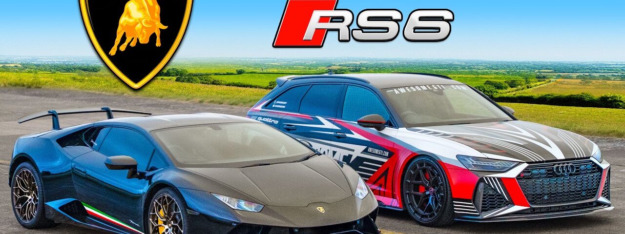 Tuned Audi RS6 v Lambo Huracan Performante: DRAG RACE