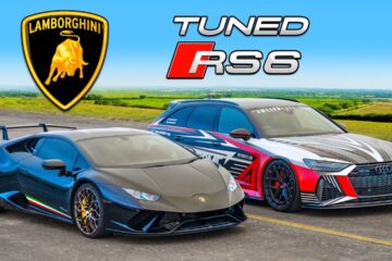 Tuned Audi RS6 v Lambo Huracan Performante: DRAG RACE